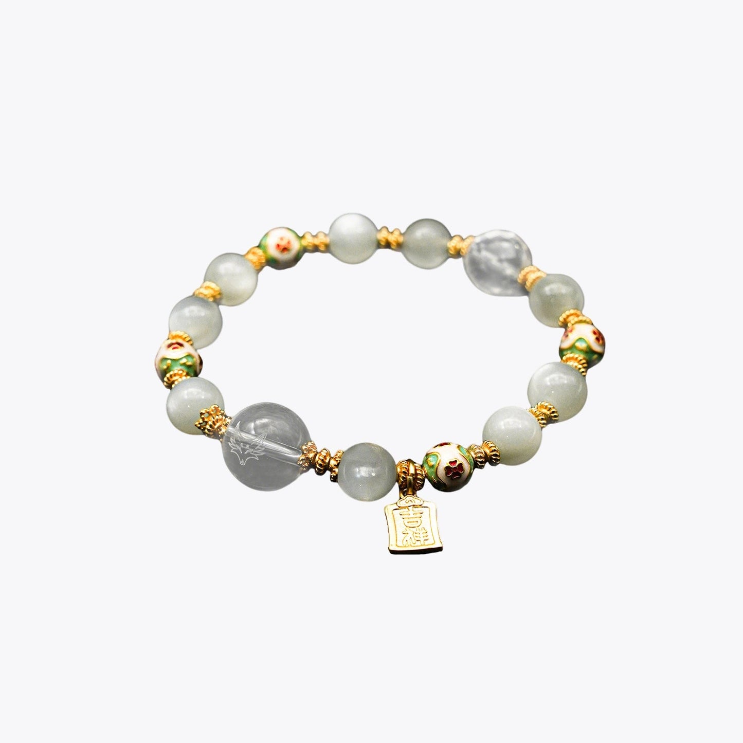 Jade Blossom Goddess Crystal Bracelet (Consort Li's Grace)