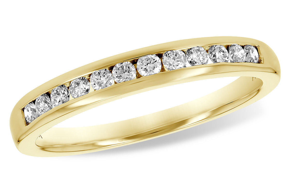 14KY 0.25ctTW G/I1 Channel-Set Diamond Band