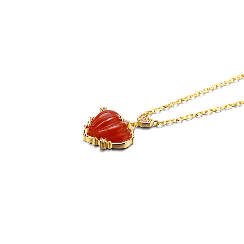 Agate Heart Necklace