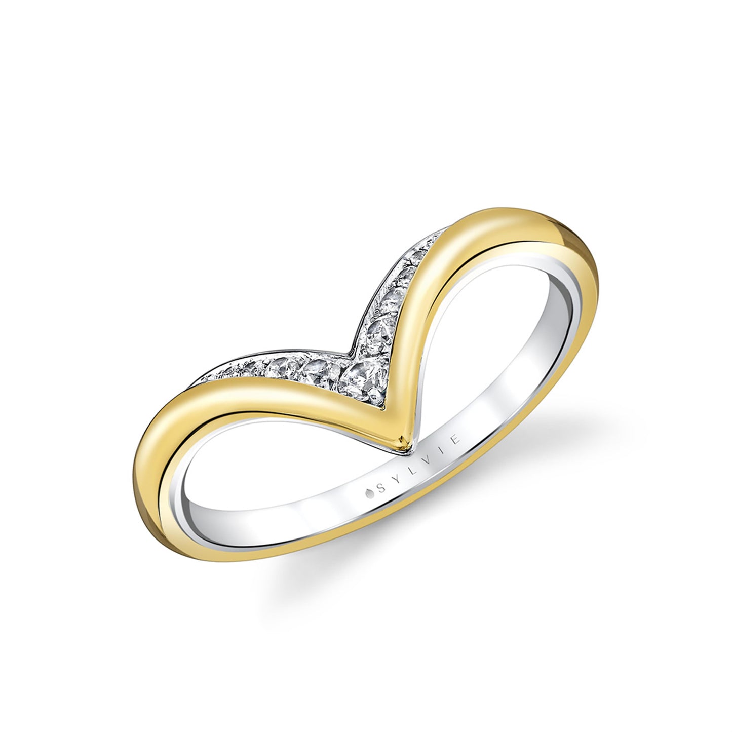 Diamond Chevron Wedding Ring