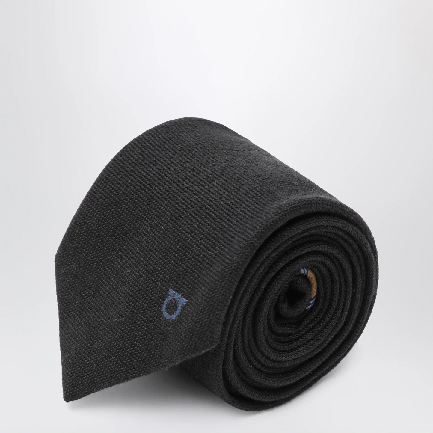 Ferragamo - Dark grey Gancini jacquard tie