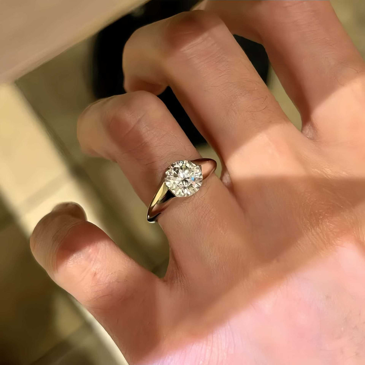 Moissanite Signet Ring