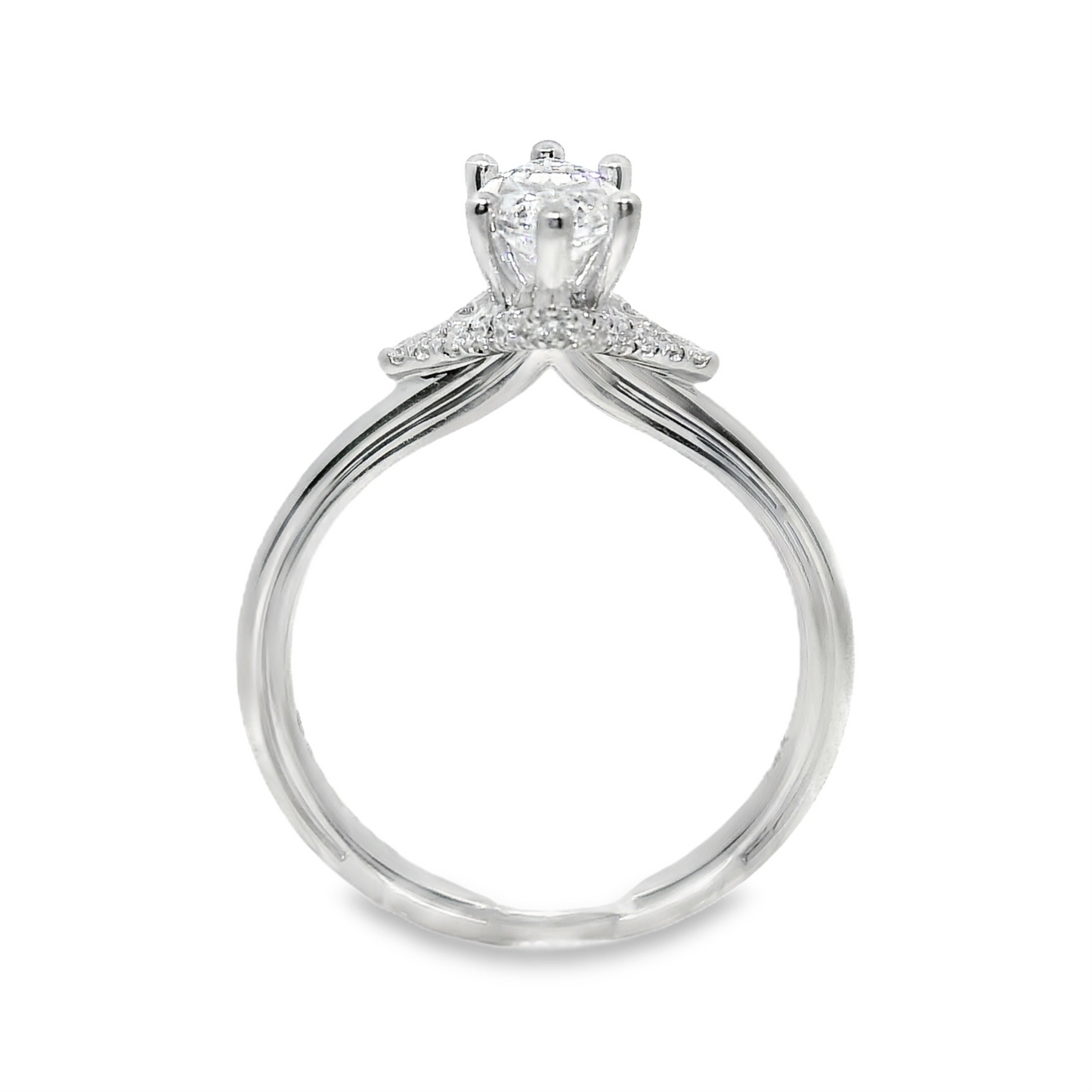 Marquise Diamond Accented Engagement Ring