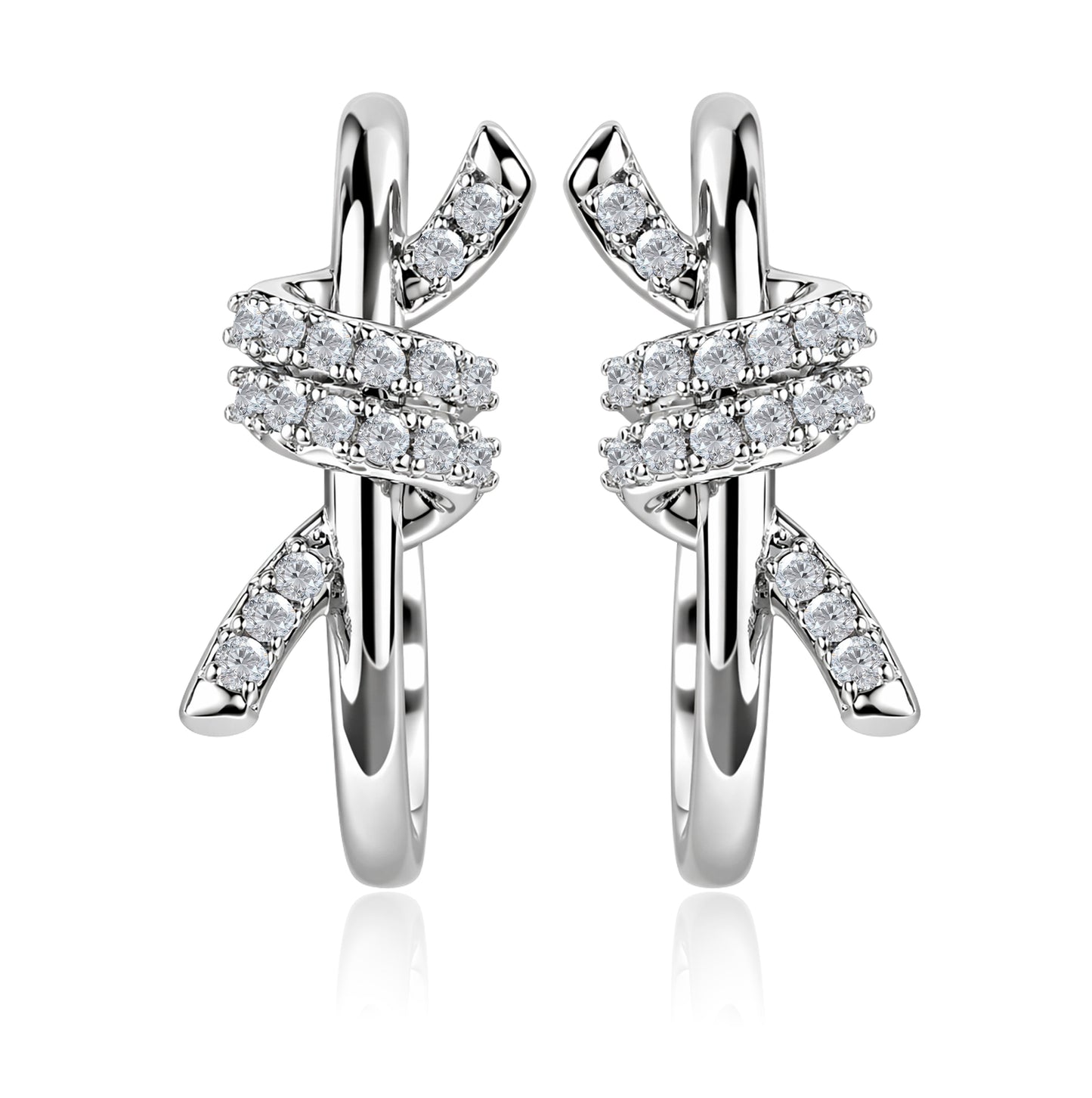 Elegant Ribbon Hoop Earrings – Feminine Fashion Jewelry
