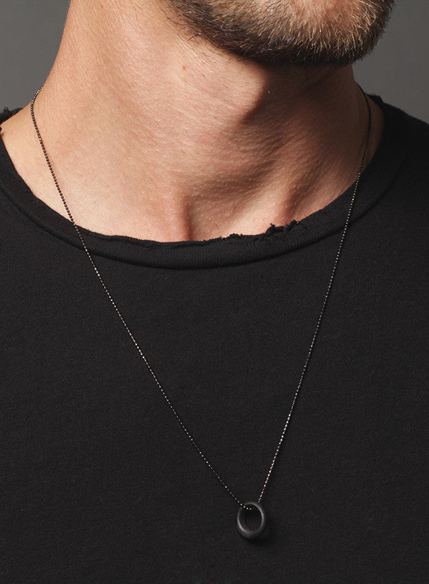 FINAL SALE One Ring Necklace for Men