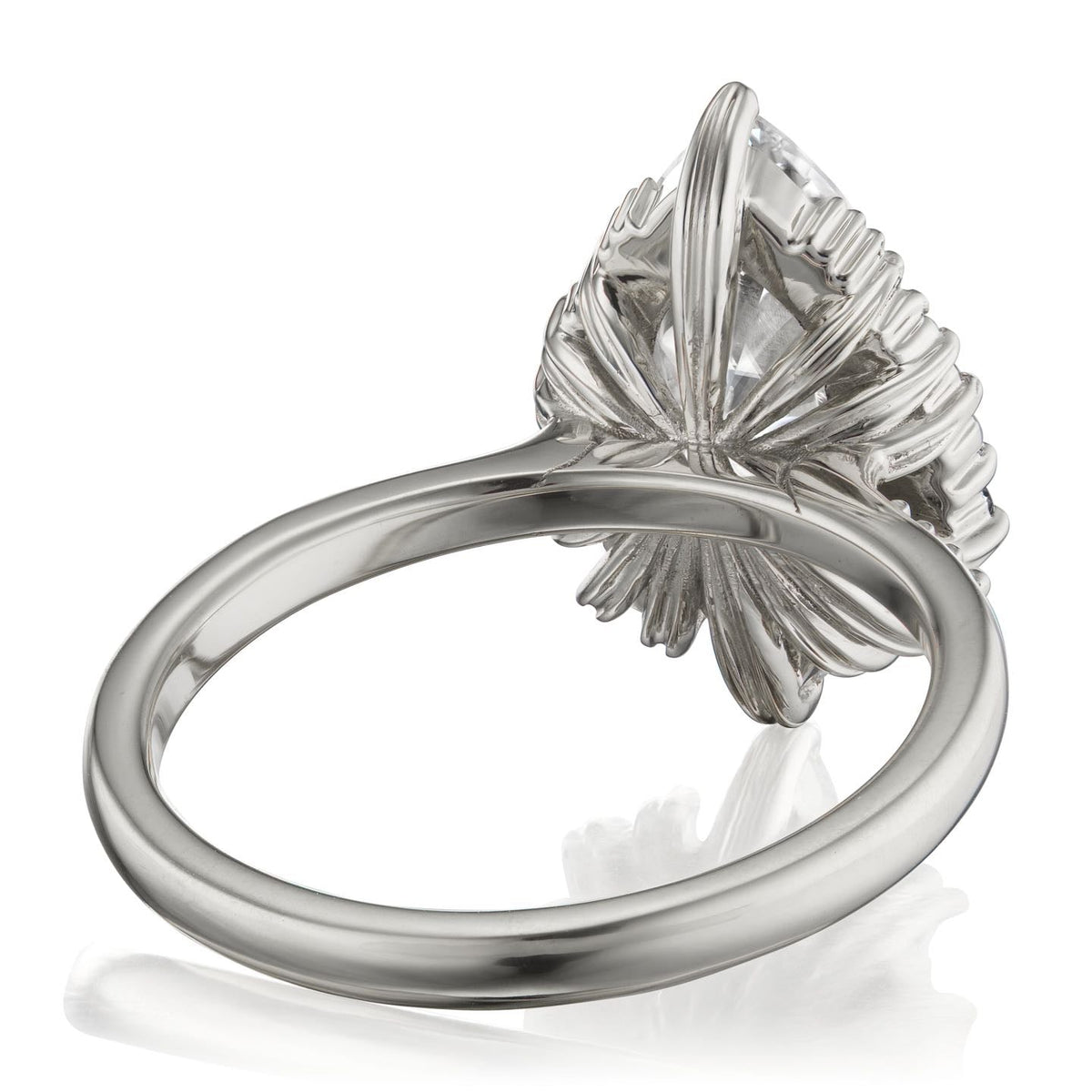 ・ARTEMIS・Pear Moissanite Center, Diamond Accents (2.53ctw+)
