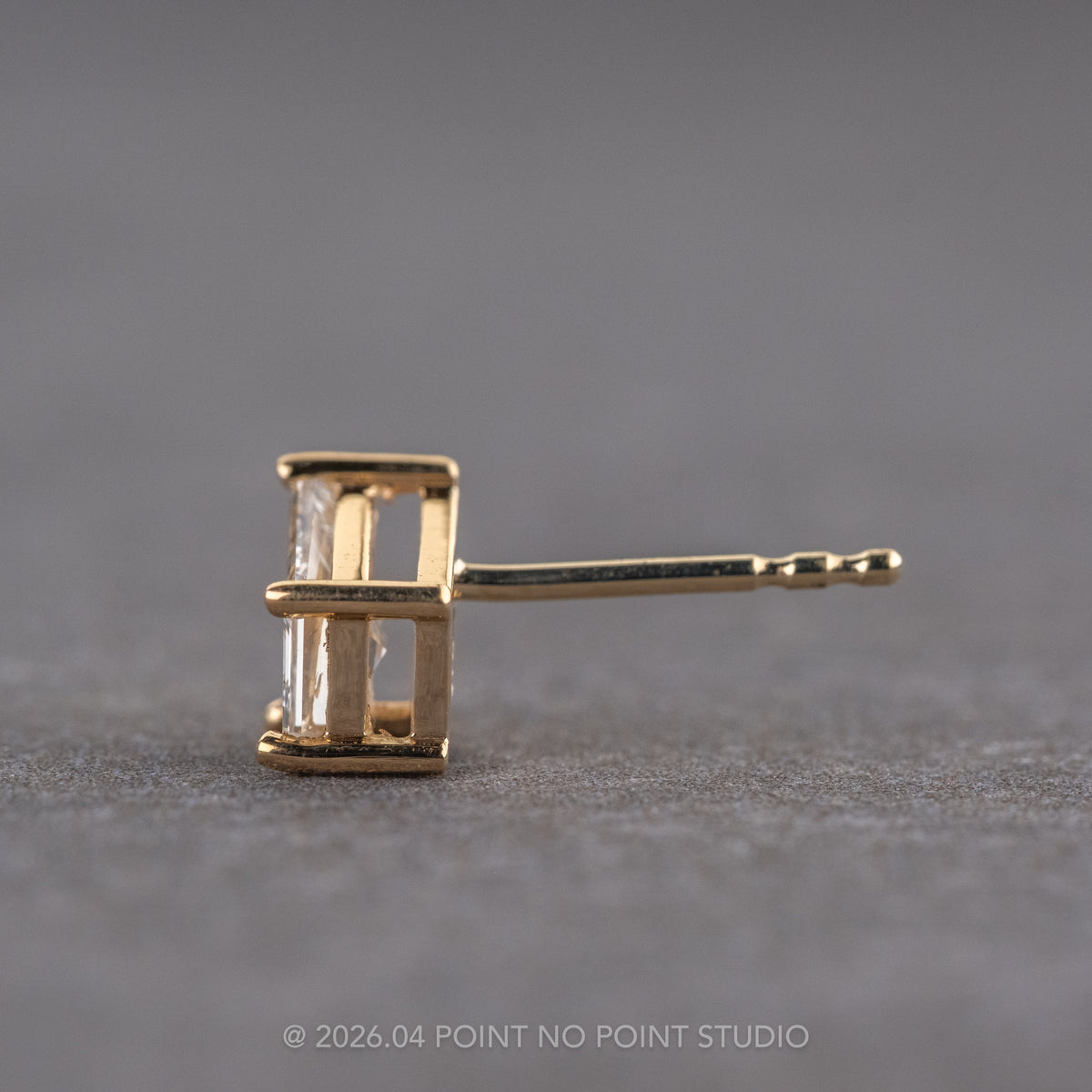 .54tcw Kite Diamond Studs, 14k Yellow Gold Earrings