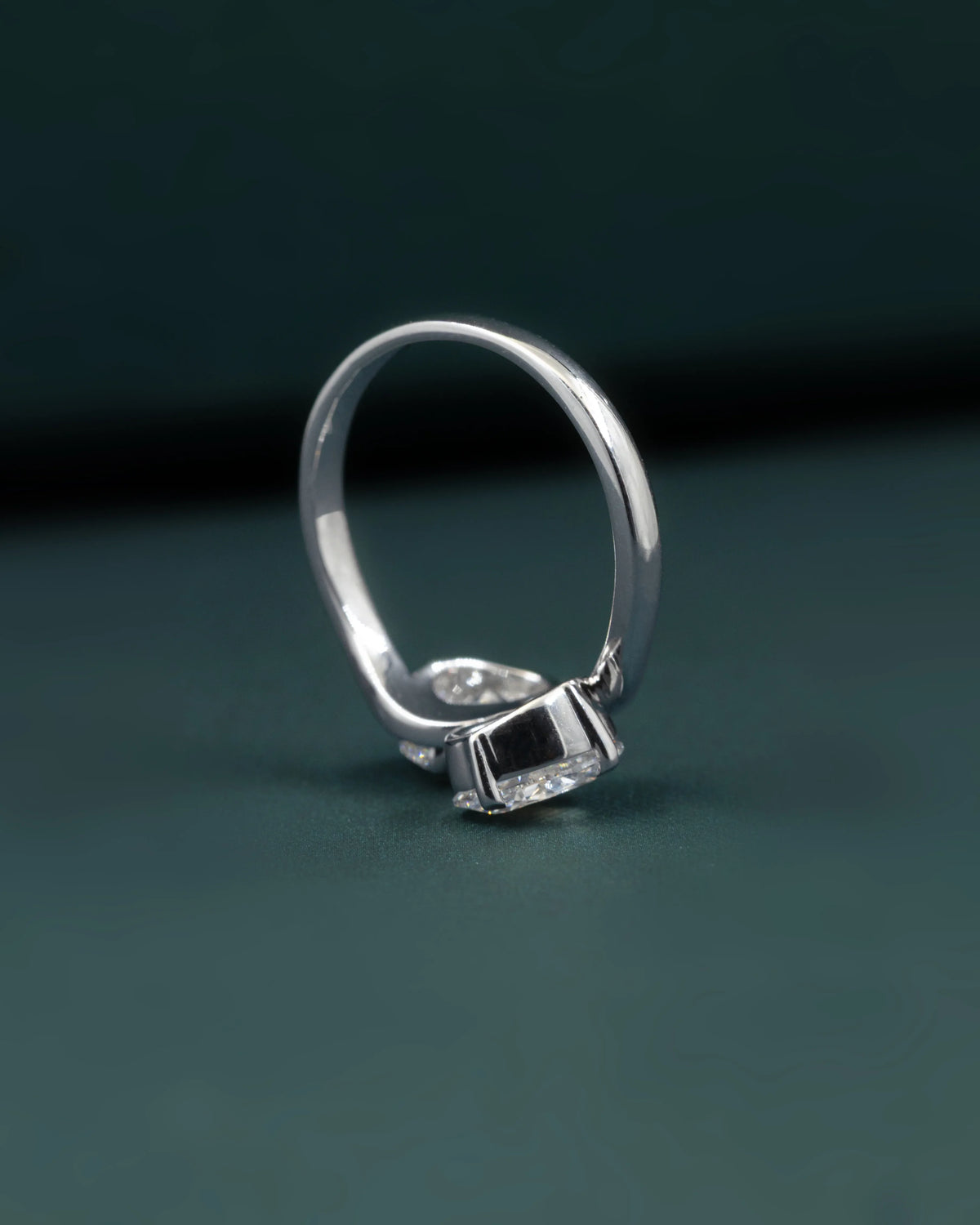 2.08 CTW Oval Cut Lab-Grown Diamond Bypass Solitaire Ring