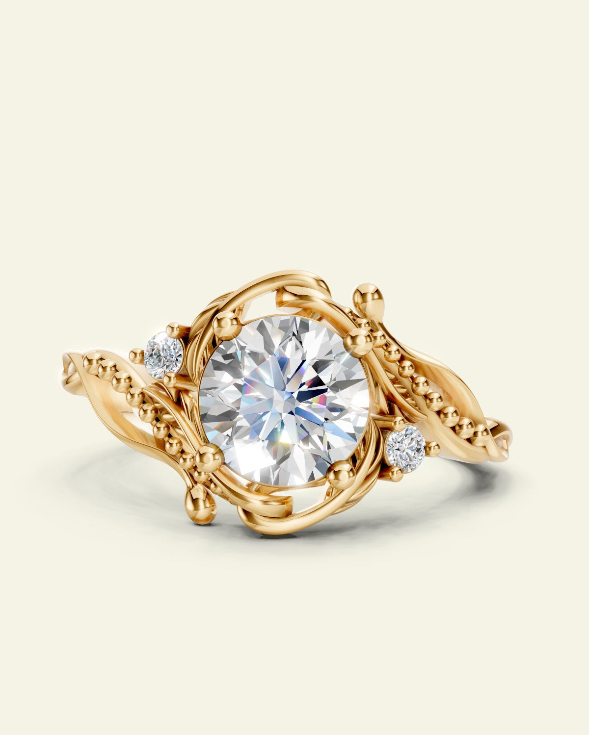 Undina | round cut 7 mm gemstone ring setting