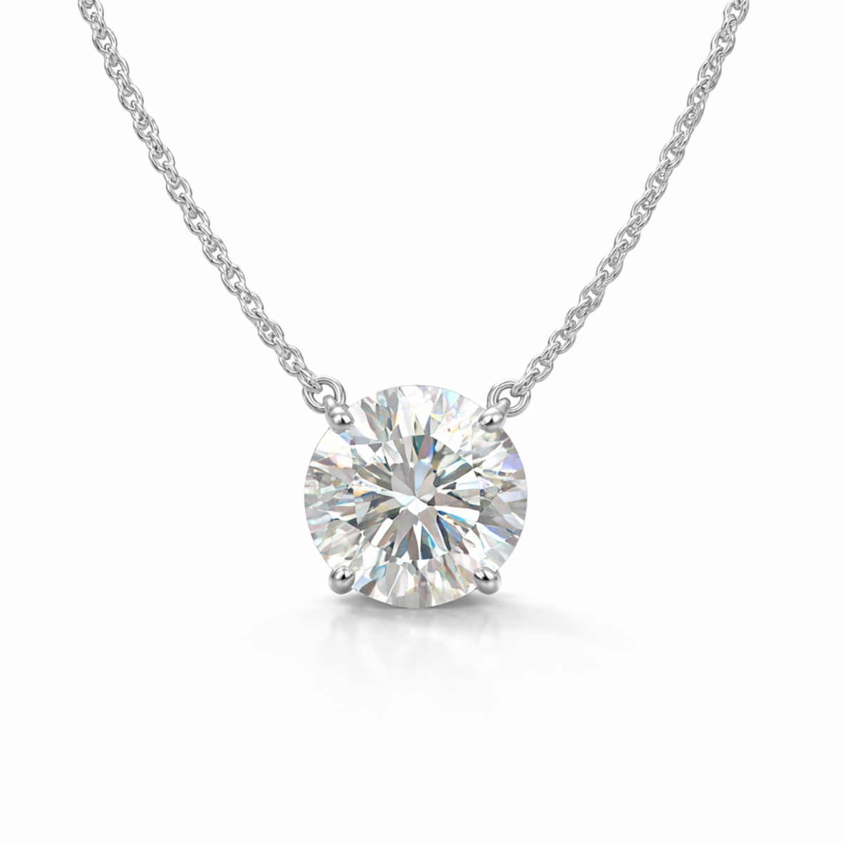 The Certified Sol Necklace | 2 CT | Lab-Grown Diamond