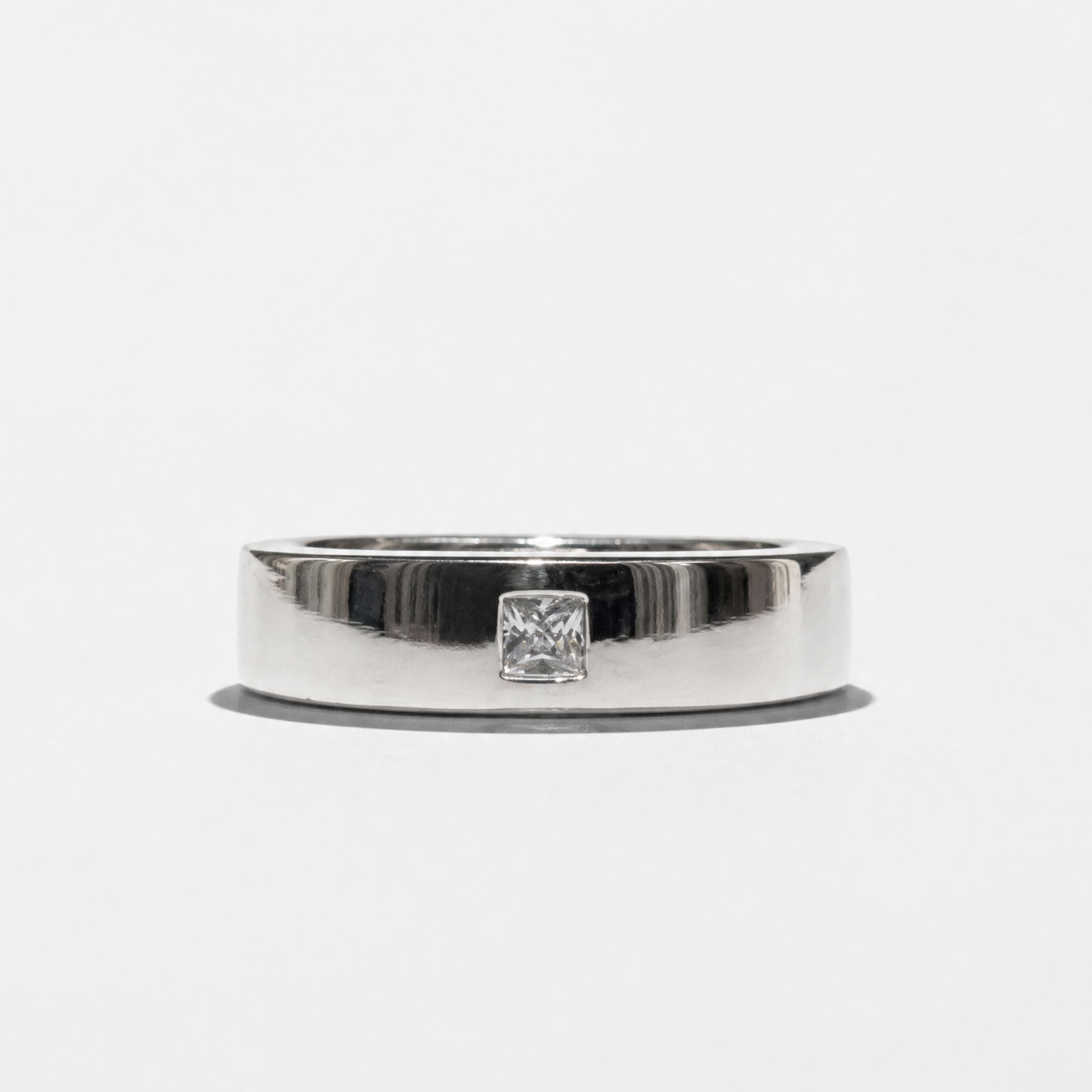 Flush Set Square Diamond Men's Band