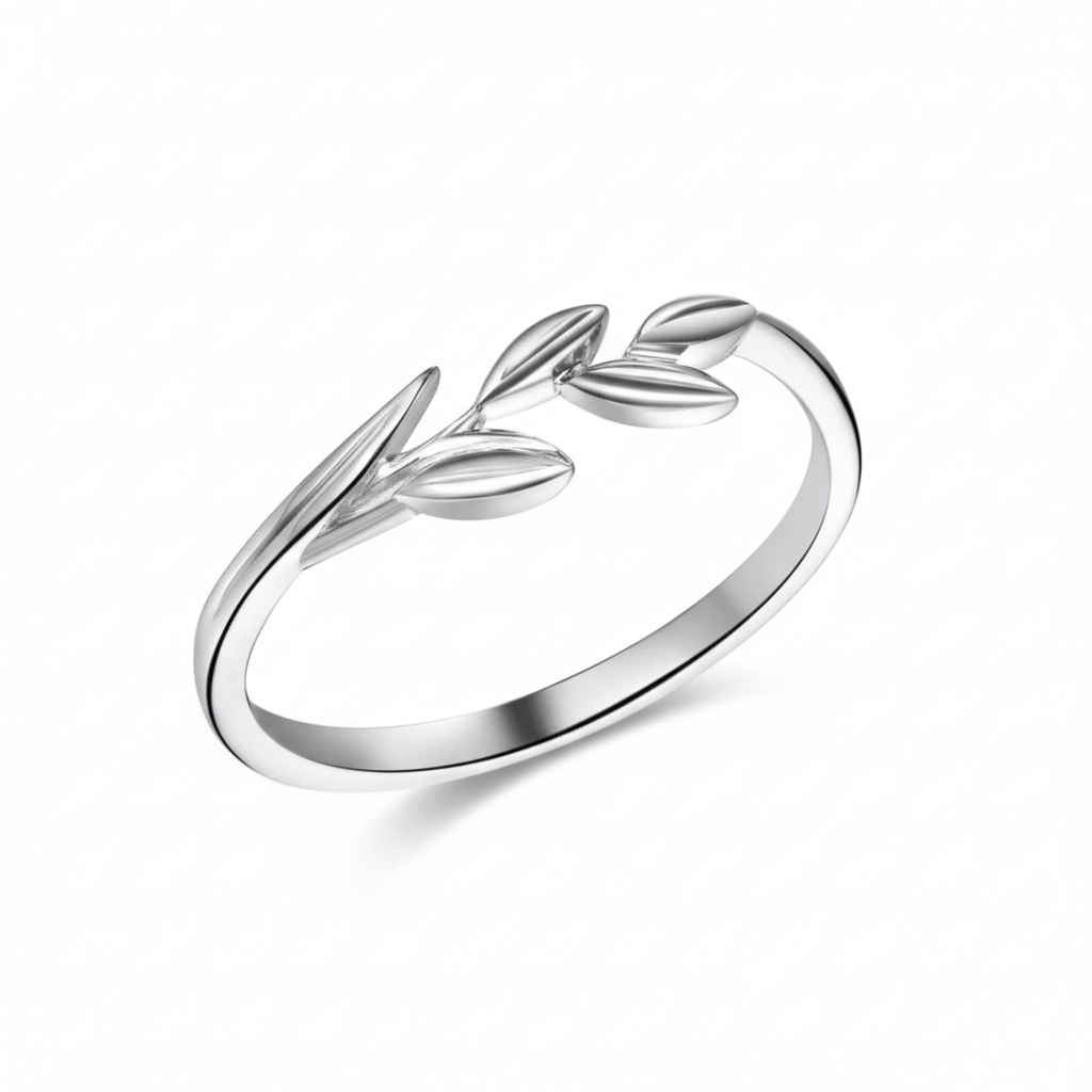 14K Gold Leaf Ring – Nature-Inspired Leaf Band for Everyday Elegance or Wedding
