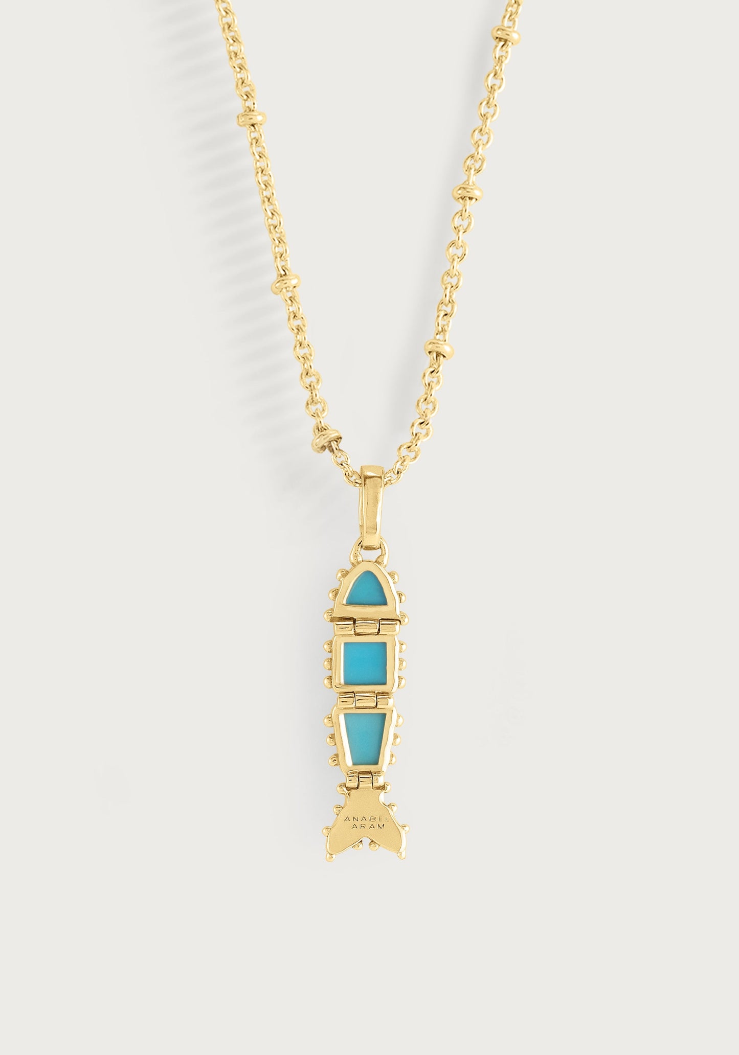 Milos Stone Fish Charm - Turquoise