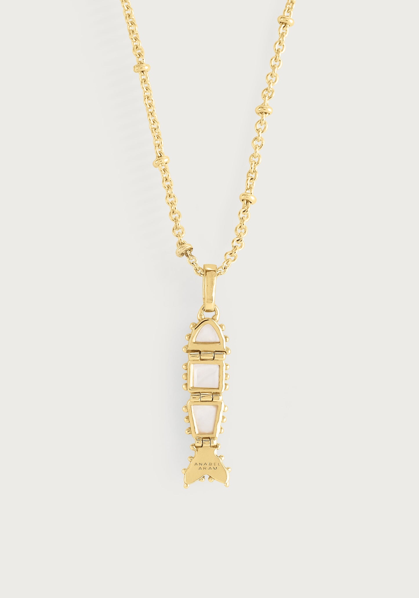 Milos Stone Fish Charm - Pearl