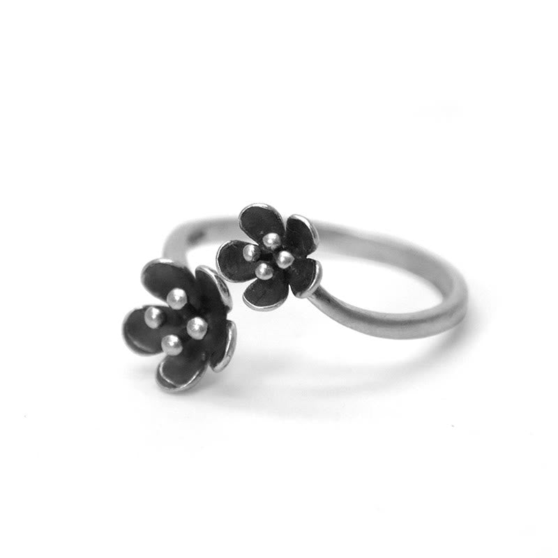 Fortune Jewel 925 Sterling Silver Flowers Ring