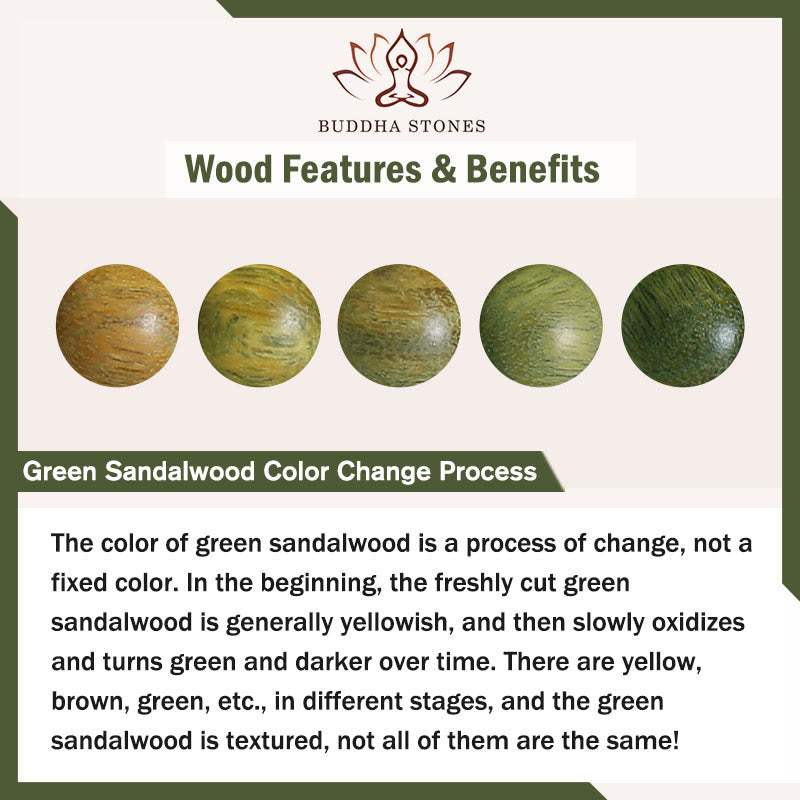Fortune Jewel Tibetan Green Sandalwood Cure Bracelet