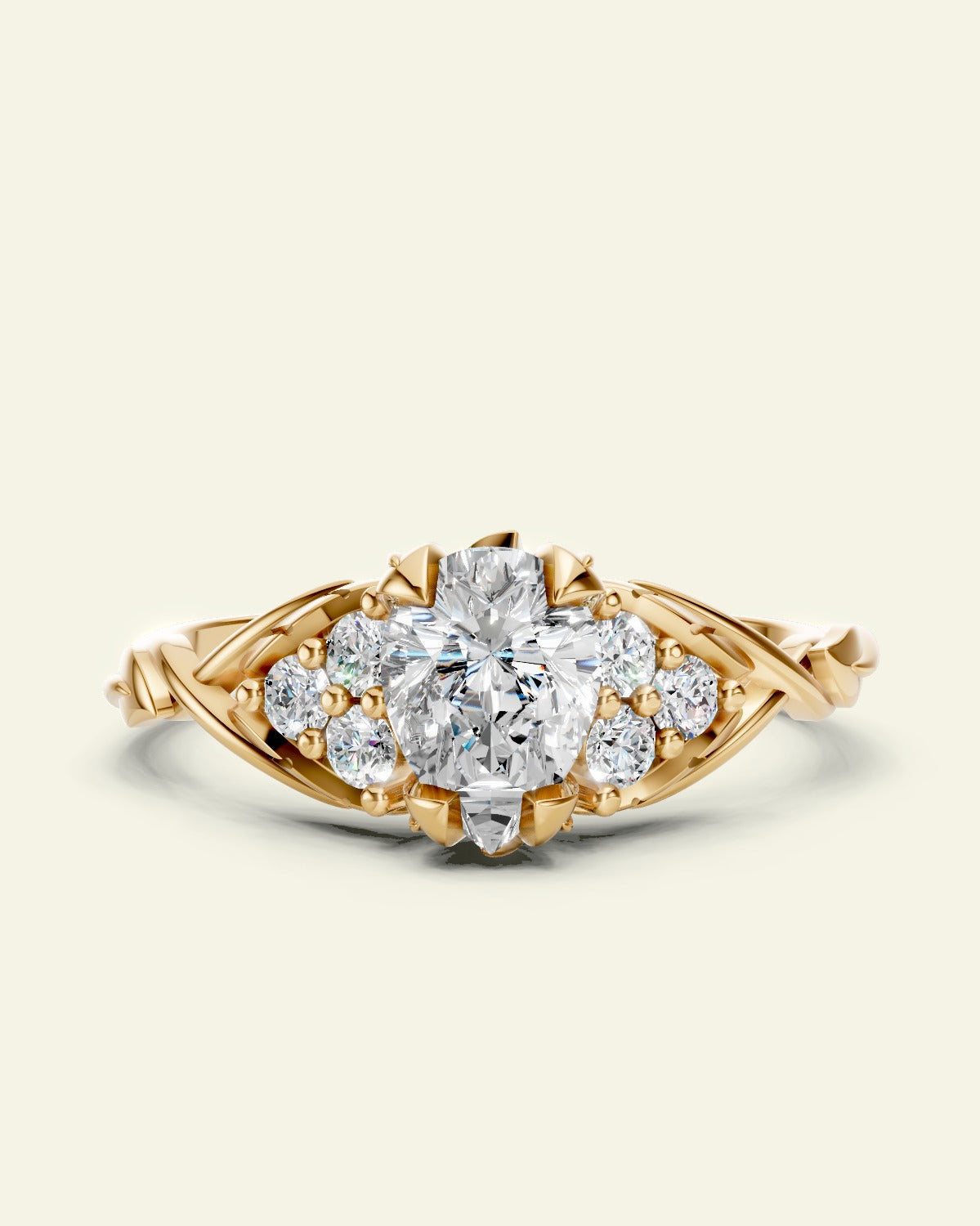 Gloria | custom engagement ring setting, pear cut 7x5 mm