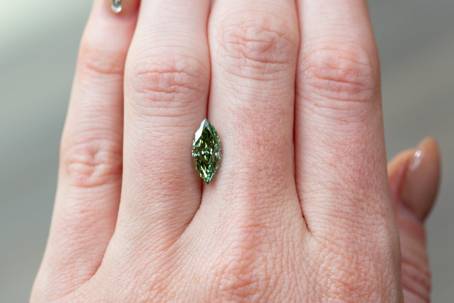 2.01ct Fancy Vivid Green Marquise Lab Diamond, VS1