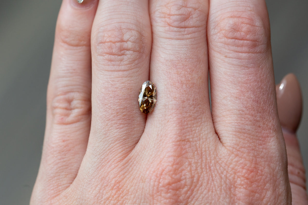 1.06ct Fancy Brown Oval Lab Diamond, VVS2