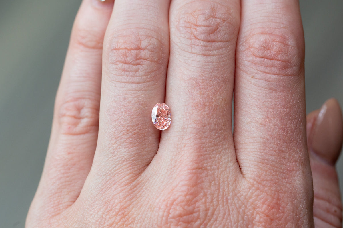 1.01ct Fancy Vivid Pink Oval Lab Diamond, SI1