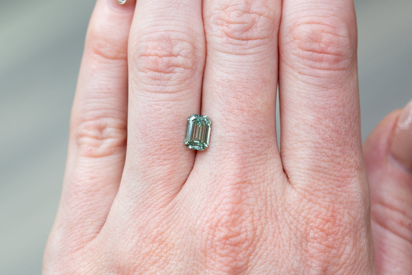 1.50ct Emerald Cut Fancy Vivid Green Lab Diamond, VVS2