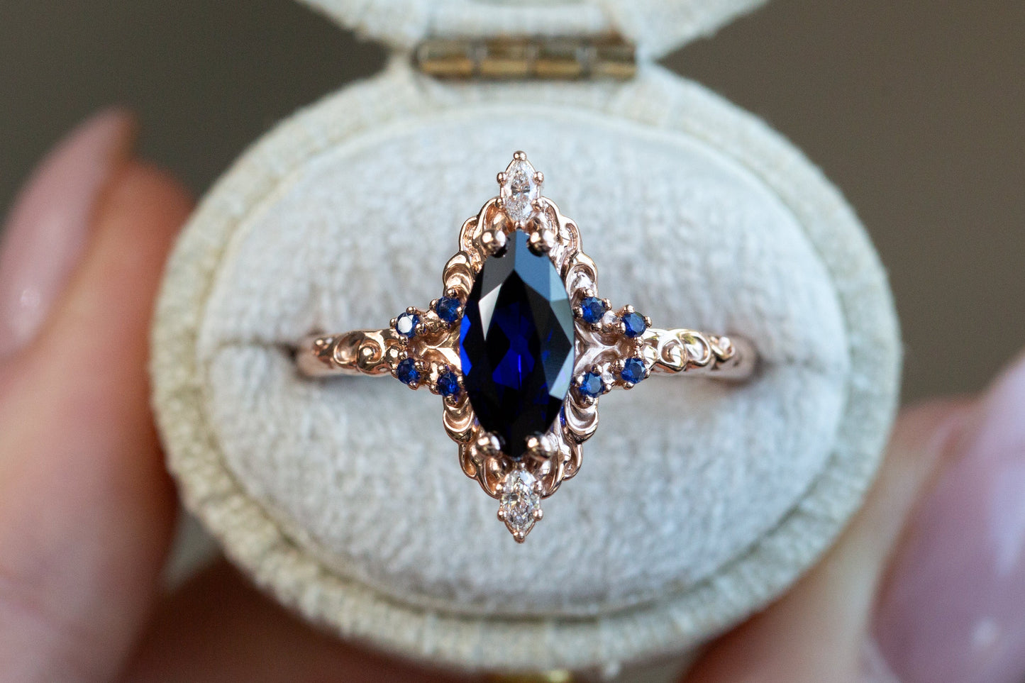 Ready to Ship- Size 7, 14k rose gold Aurora Halo