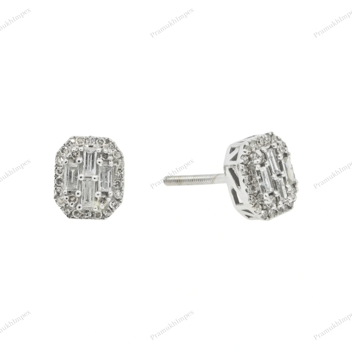 Elegant 925 Silver Moissanite Stud Earrings