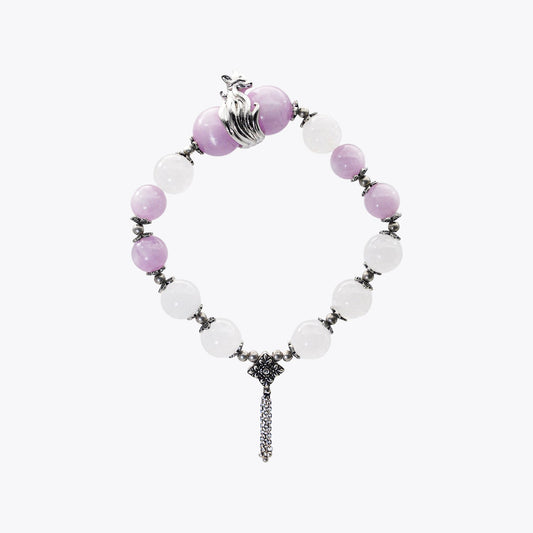 Violet Flame Charisma Loop Crystal Bracelet (Nine Purple Fire Energy)