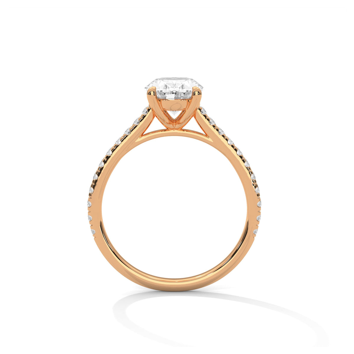 2 Carat Oval Lab Grown Diamond Engagement Ring IGI Certified