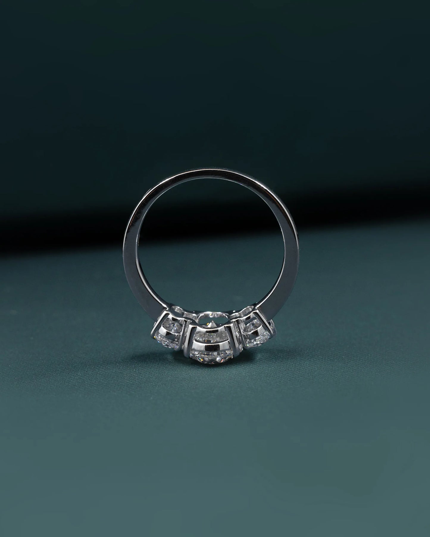2.90 CT Oval Three-Stone Lab-Grown Diamond Engagement Ring