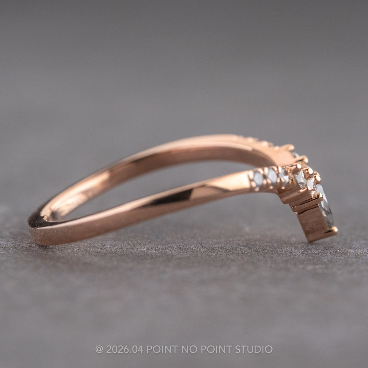 Raelynn Wedding Ring, Salt and Pepper Marquise, 11 Diamond