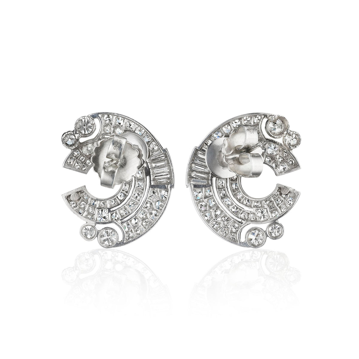 French Art Deco Diamond Earrings
