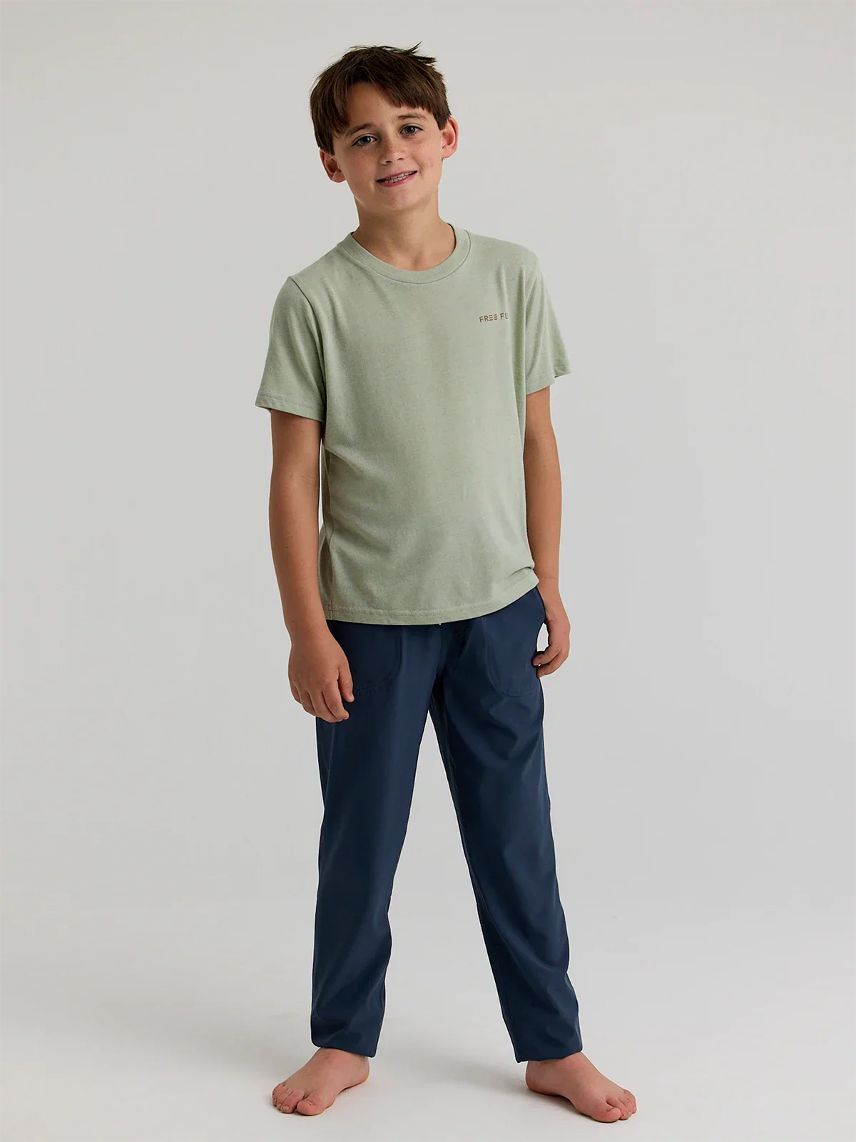 Youth Vintage Camo Redfish Tee - Heather Desert Sage