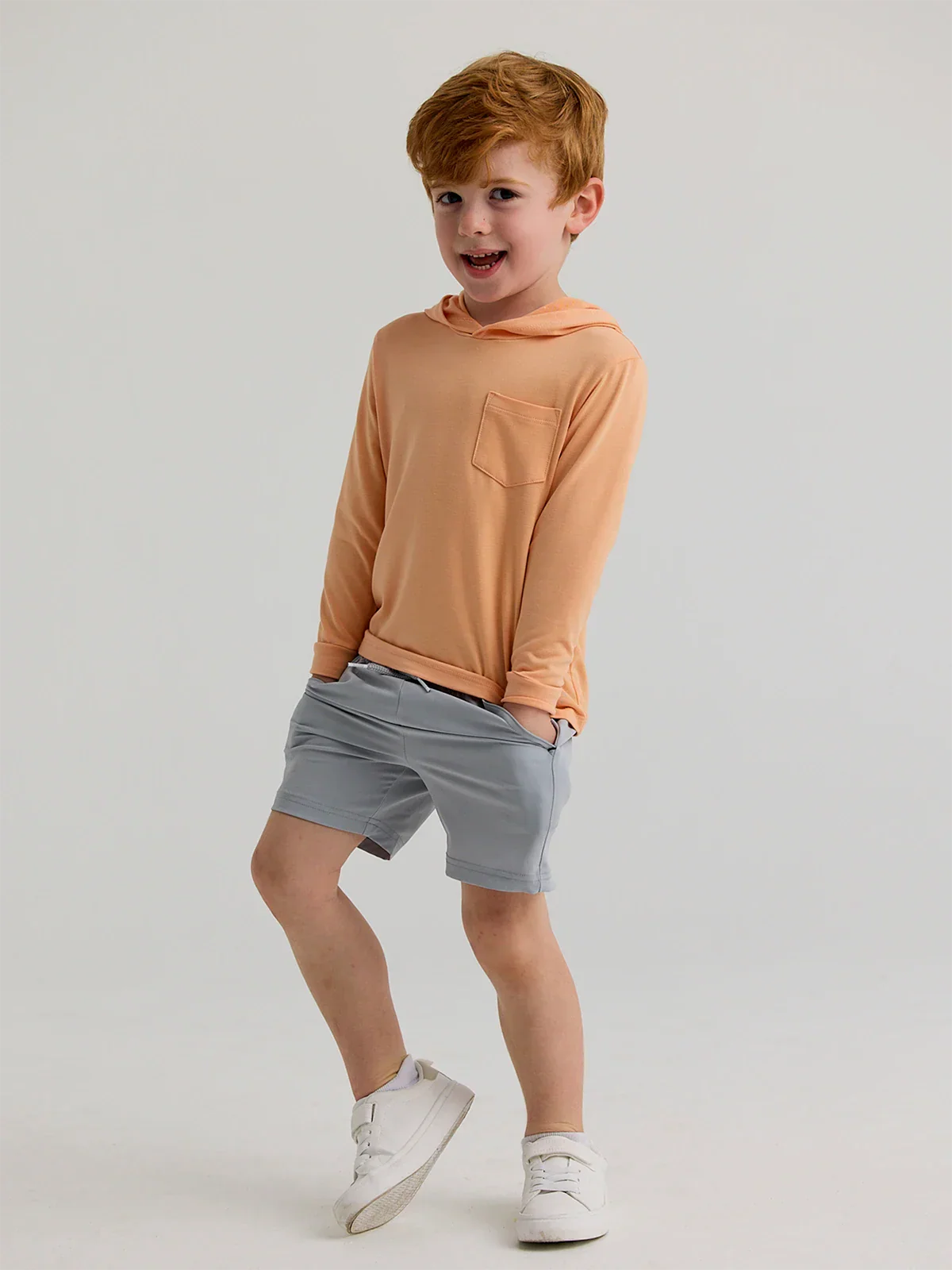Toddler Bamboo Shade Hoodie - Tropic Orange