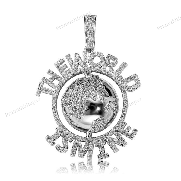 Iced Moissanite S925 Silver Gold Plated Round Pendant