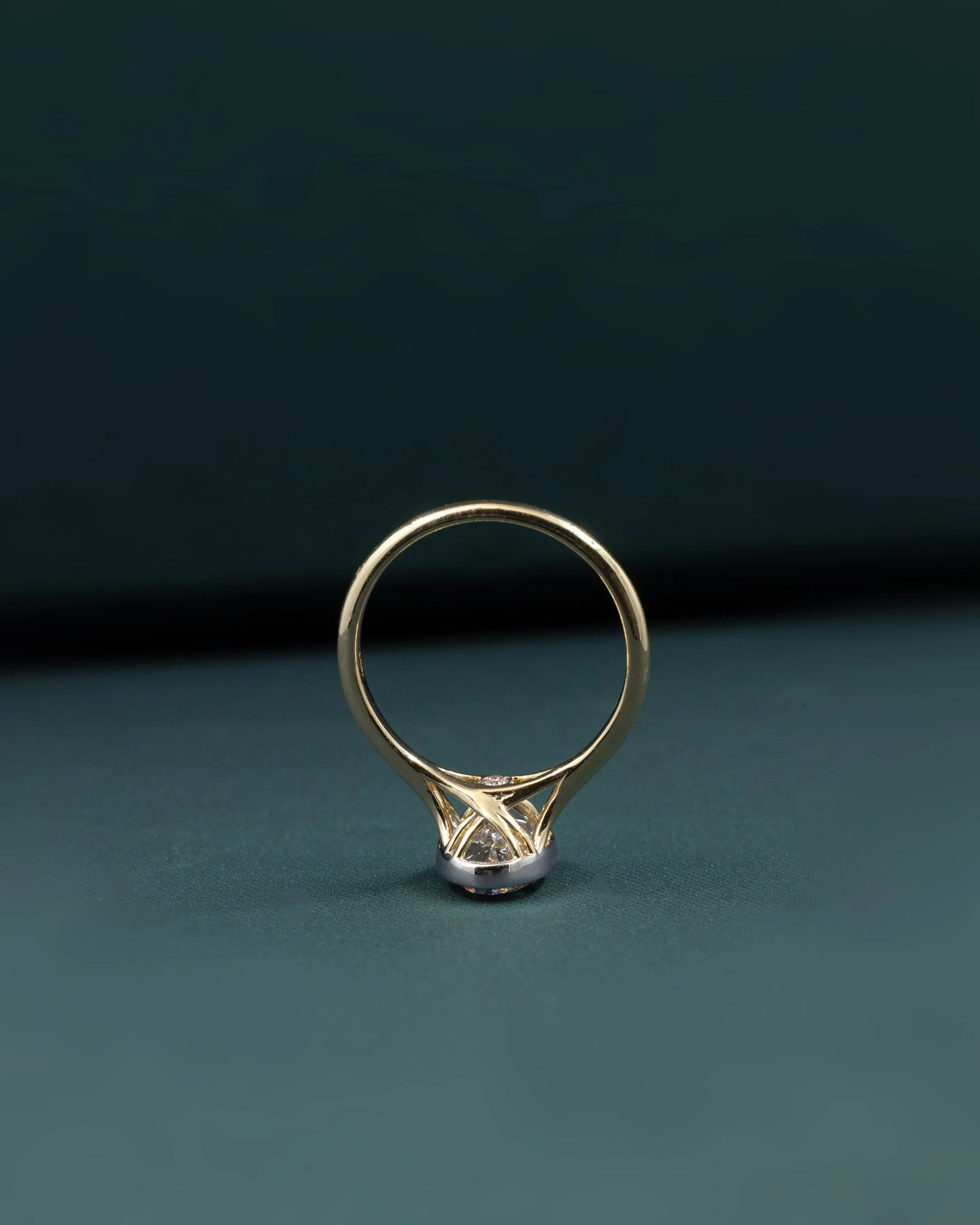 2.11 CT Oval Bezel-Set Lab-Grown Diamond Solitaire Ring