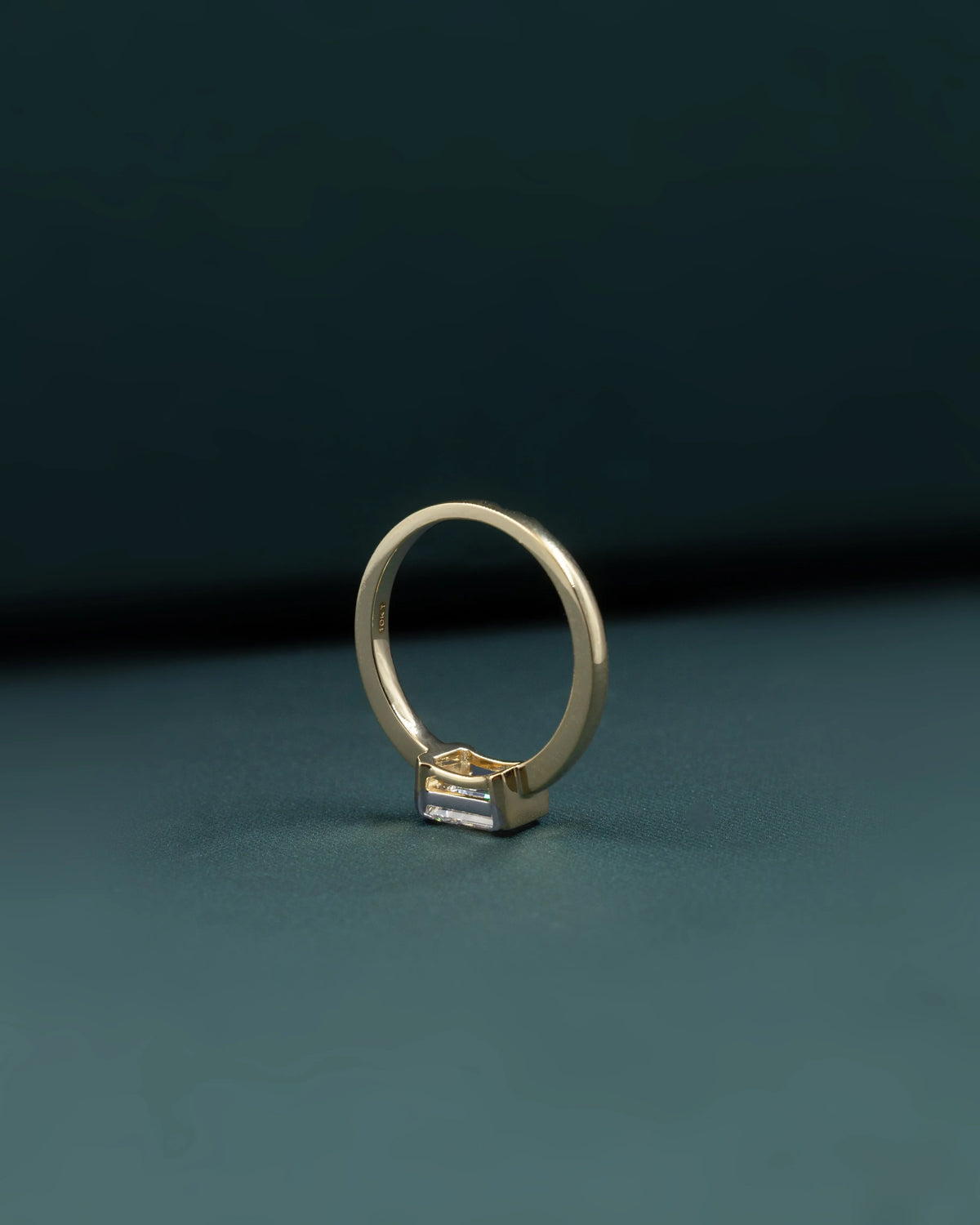 1.01 CT Emerald Cut Bezel-Set Lab-Grown Diamond Solitaire Ring