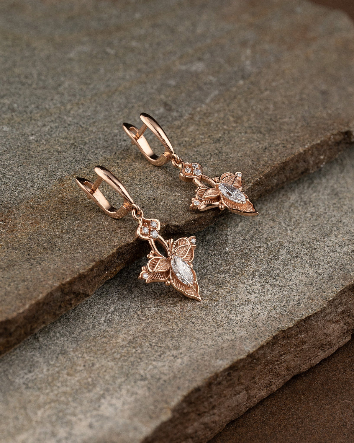Orchid earrings