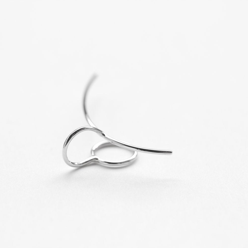 CIRCLE & LONG LINE EAR CUFF