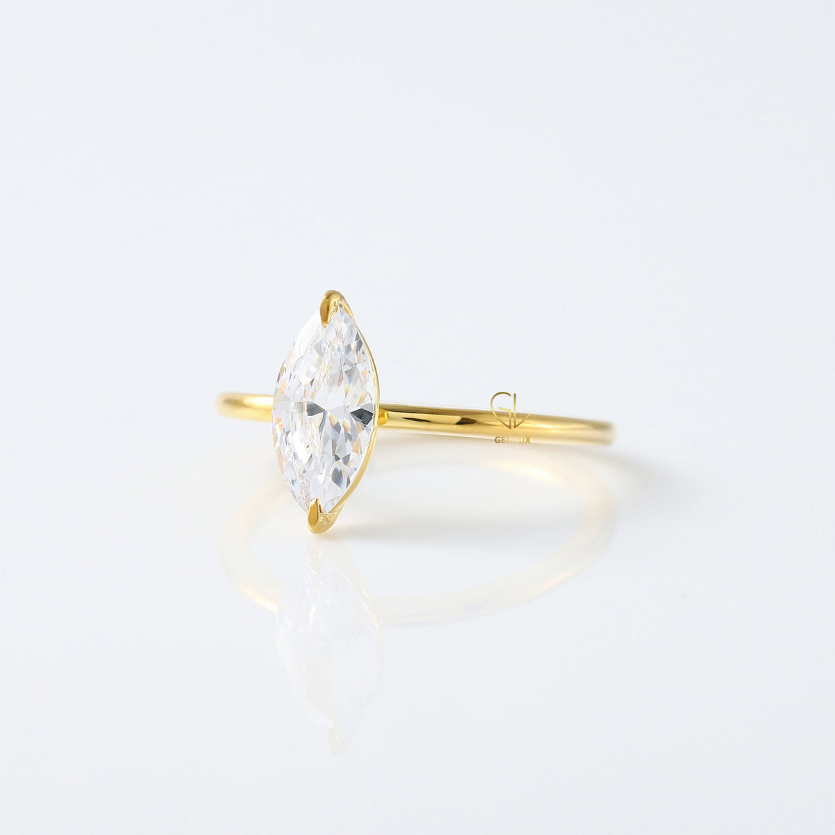 2 CT Marquise Cut Lab Grown Diamond Solitaire Engagement Ring