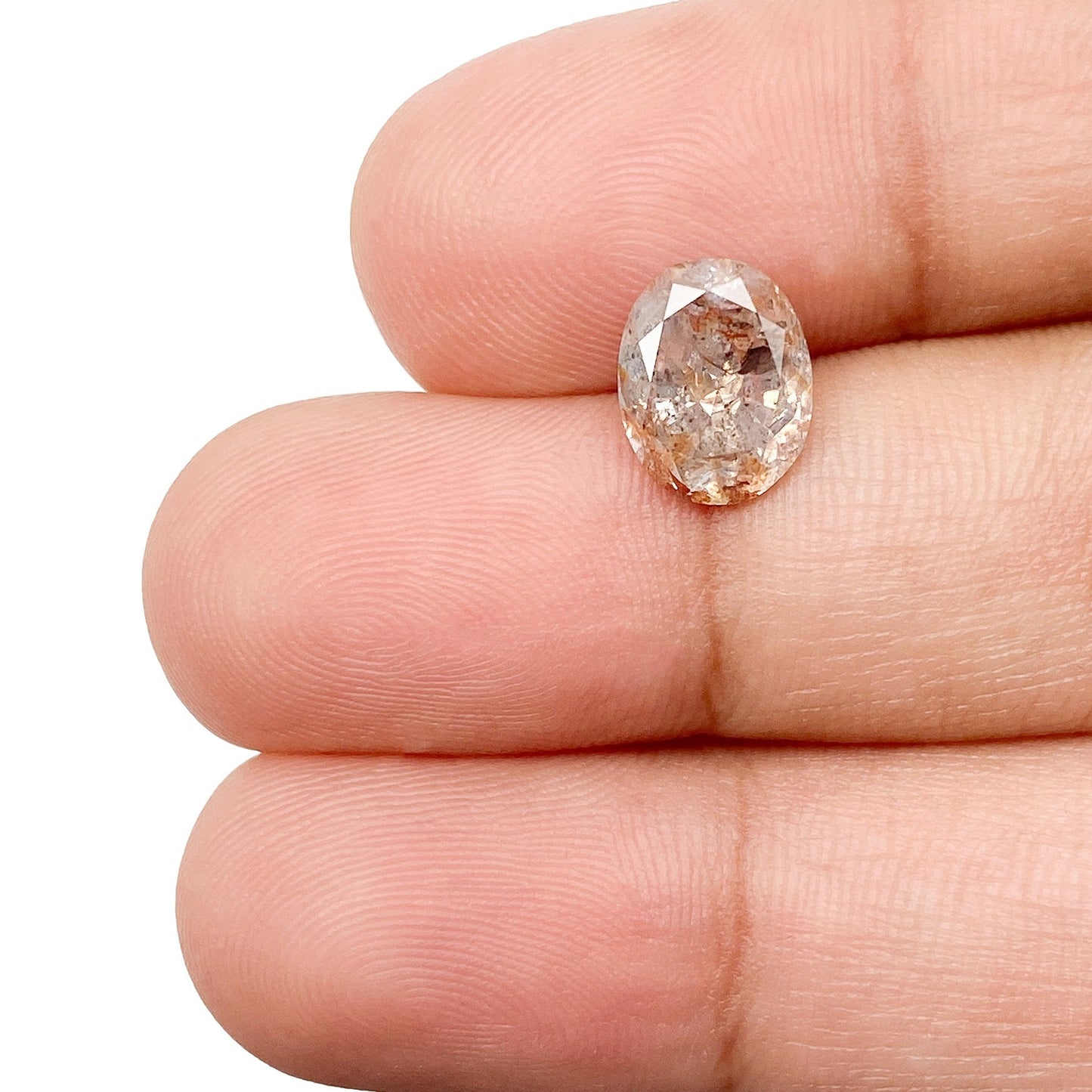 2.15ct | Rustic Reddish Gray Oval Shape Brilliant Cut Diamond