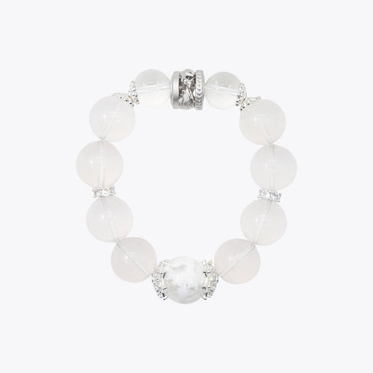Celestial Fox Chasing the Moon & Jade Rabbit Crystal Bracelet
