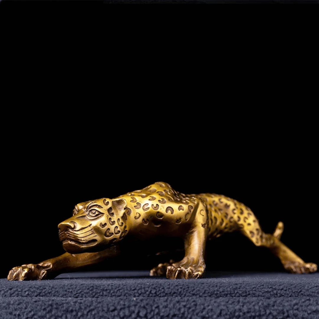 PANTHERA | Hand-Cast Bronze Stalking Leopard
