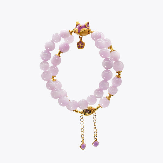 Celestial Amethyst Fox Crystal Bracelet (Wealth Shift Treasury)