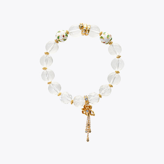 Fortune Serpent Bracelet - White Jade Transformation