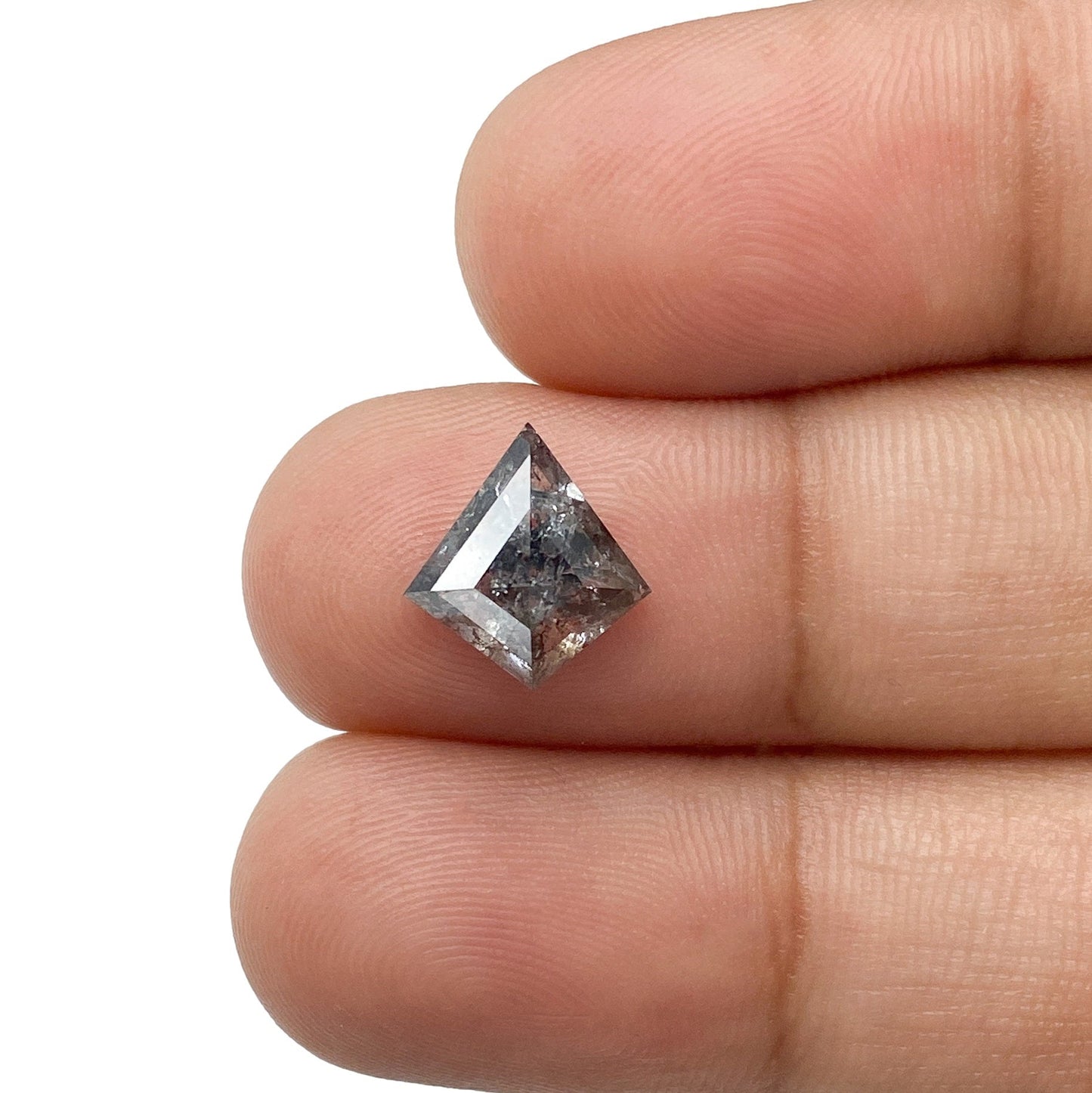 2.06ct | Salt & Pepper Kite Shape Rose Cut Diamond