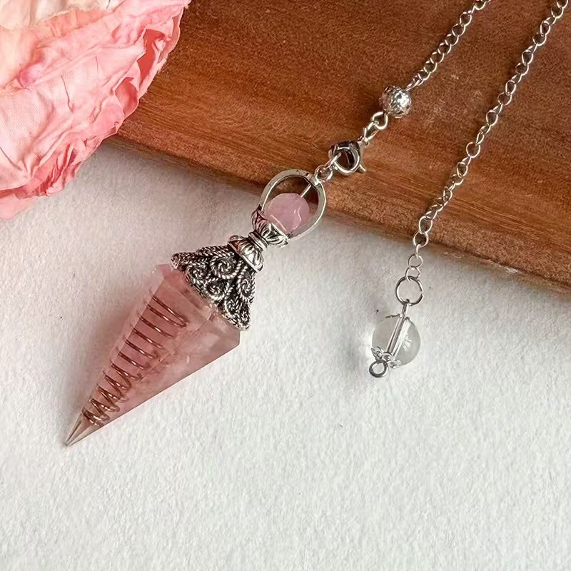 Orgonite Rose Quartz Pendulum