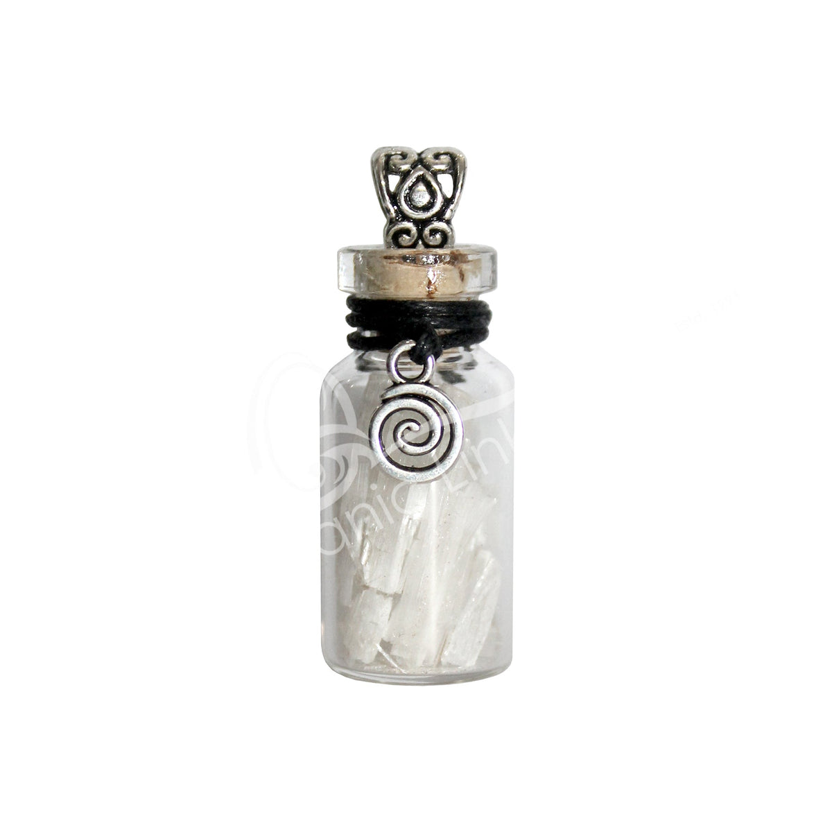 Satin Spar Chip Bottle Necklace