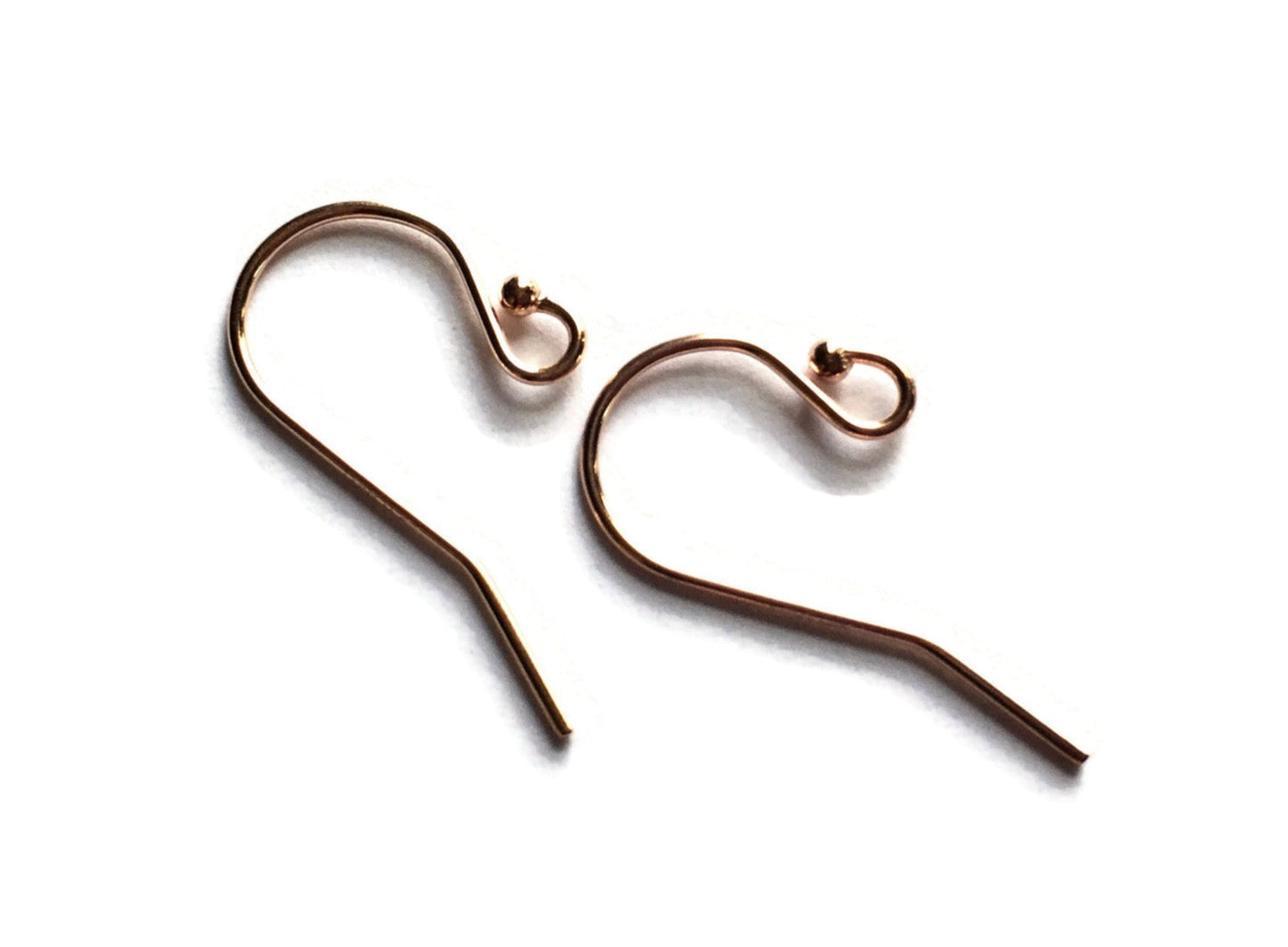 Rose Gold Ear Wire with Loop and Ball End
