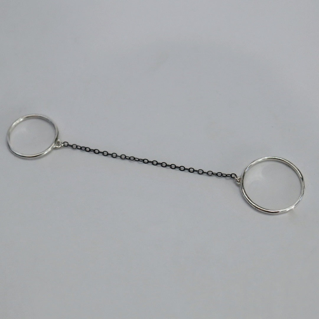 Connector Chain Ring in Sterling Silver